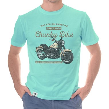 Herren T-Shirt - Chunky Bike - since 1990 dunkelblau-hellbraun S