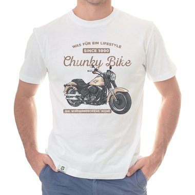 Herren T-Shirt - Chunky Bike - since 1990 dunkelblau-hellbraun S