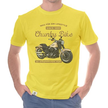 Herren T-Shirt - Chunky Bike - since 1990 dunkelblau-hellbraun S
