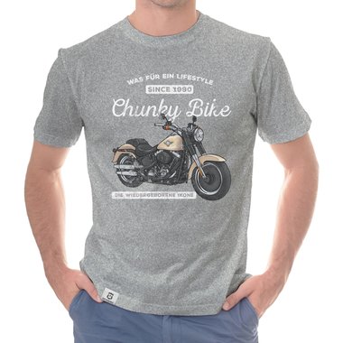 Herren T-Shirt - Chunky Bike - since 1990 dunkelblau-hellbraun S