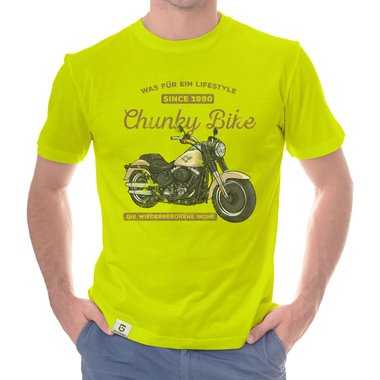 Herren T-Shirt - Chunky Bike - since 1990 dunkelblau-hellbraun S