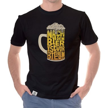 Herren T-Shirt - Nach dem Bier ist vor dem Bier weiss-gelb 5XL