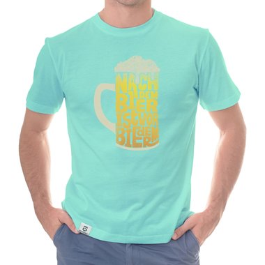 Herren T-Shirt - Nach dem Bier ist vor dem Bier weiss-gelb 5XL