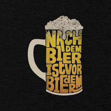 Herren T-Shirt - Nach dem Bier ist vor dem Bier weiss-gelb 5XL