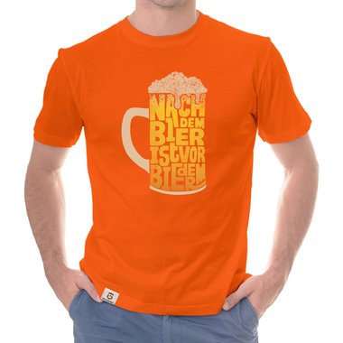 Herren T-Shirt - Nach dem Bier ist vor dem Bier weiss-gelb 5XL