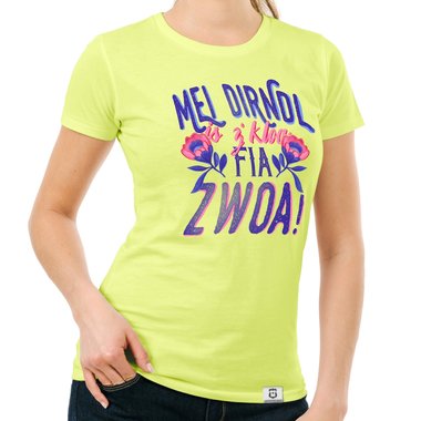 Damen T-Shirt - Mei Dirndl is zkloa fia Zwoa