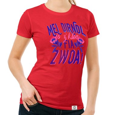 Damen T-Shirt - Mei Dirndl is zkloa fia Zwoa