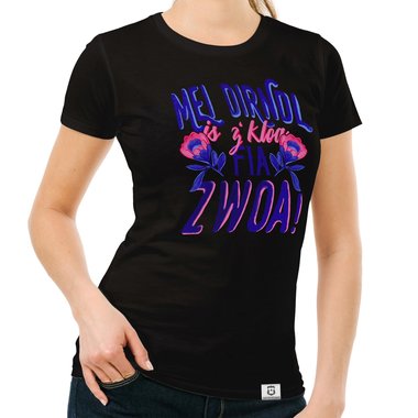 Damen T-Shirt - Mei Dirndl is zkloa fia Zwoa