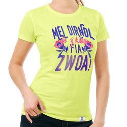 Damen T-Shirt - Mei Dirndl is zkloa fia Zwoa
