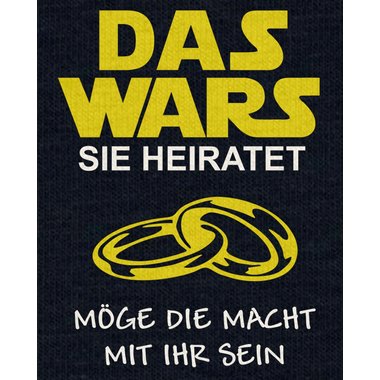 Damen T-Shirt V-Ausschnitt - Das Wars - Sie heiratet