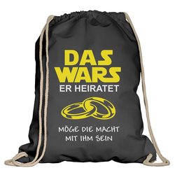 JGA Turnbeutel - Das Wars - Er heiratet