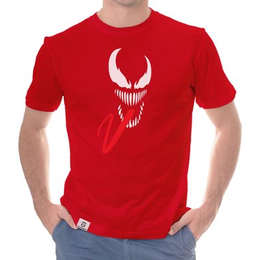 Herren T-Shirt - Symbiont dunkelblau-weiss S