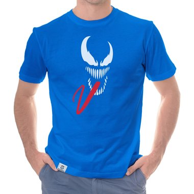 Herren T-Shirt - Symbiont dunkelblau-weiss S