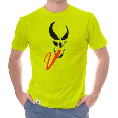 Herren T-Shirt - Symbiont weiss-schwarz 5XL