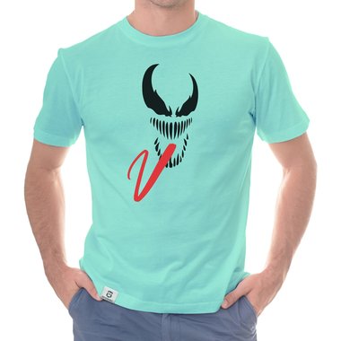 Herren T-Shirt - Symbiont weiss-schwarz 5XL