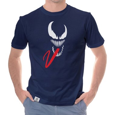 Herren T-Shirt - Symbiont weiss-schwarz 5XL