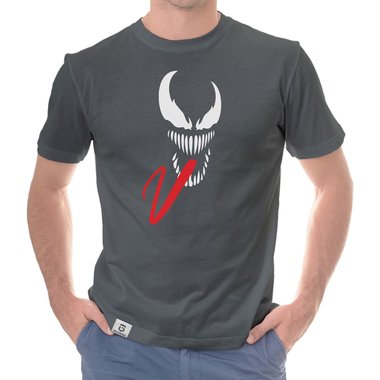 Herren T-Shirt - Symbiont weiss-schwarz 5XL