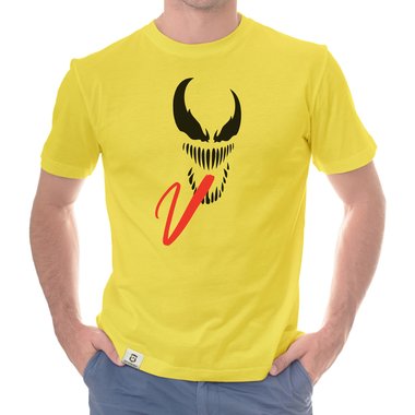 Herren T-Shirt - Symbiont weiss-schwarz 5XL
