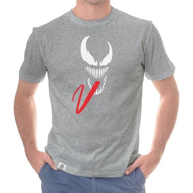 Herren T-Shirt - Symbiont weiss-schwarz 5XL