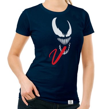 Damen T-Shirt - Symbiont weiss-schwarz XXL