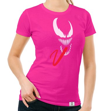 Damen T-Shirt - Symbiont weiss-schwarz XXL