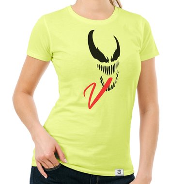 Damen T-Shirt - Symbiont weiss-schwarz XXL