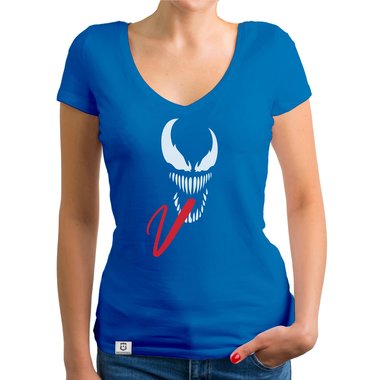 Damen T-Shirt V-Ausschnitt - Symbiont