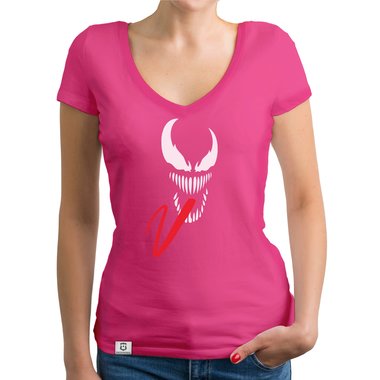 Damen T-Shirt V-Ausschnitt - Symbiont