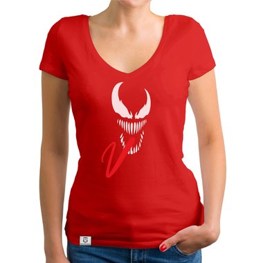 Damen T-Shirt V-Ausschnitt - Symbiont