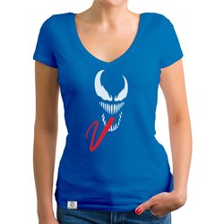 Damen T-Shirt V-Ausschnitt - Symbiont