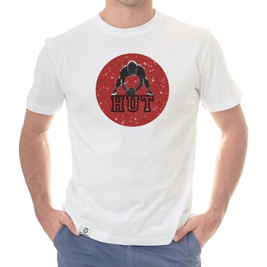 Herren T-Shirt - Football - Hut dunkelblau-rot S