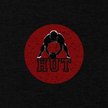 Herren T-Shirt - Football - Hut dunkelblau-rot S