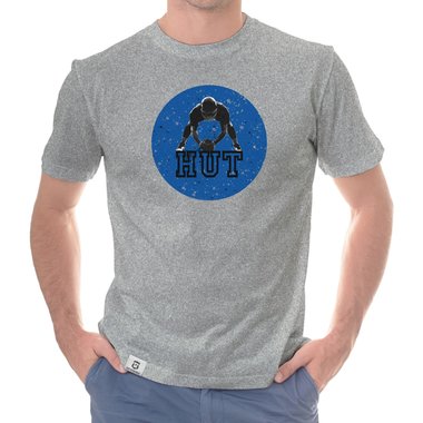 Herren T-Shirt - Football - Hut dunkelblau-rot S