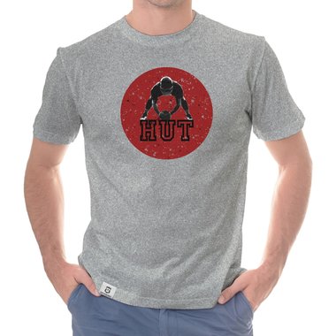 Herren T-Shirt - Football - Hut dunkelblau-rot S