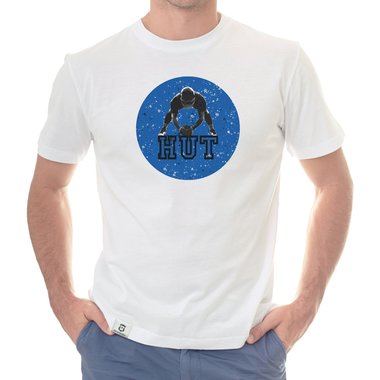 Herren T-Shirt - Football - Hut dunkelblau-rot S