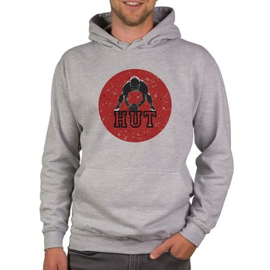 Herren Hoodie - Football - Hut dunkelgrau-blau XS