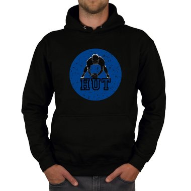 Herren Hoodie - Football - Hut dunkelgrau-blau XS