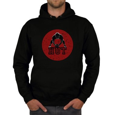 Herren Hoodie - Football - Hut dunkelgrau-blau XS