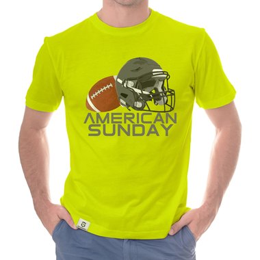 Herren T-Shirt - American Sunday dunkelblau-weiss S