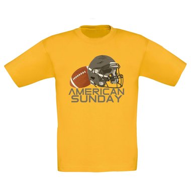 Kinder T-Shirt - American Sunday dunkelblau-weiss 98-104