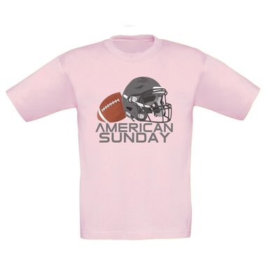 Kinder T-Shirt - American Sunday dunkelblau-weiss 98-104