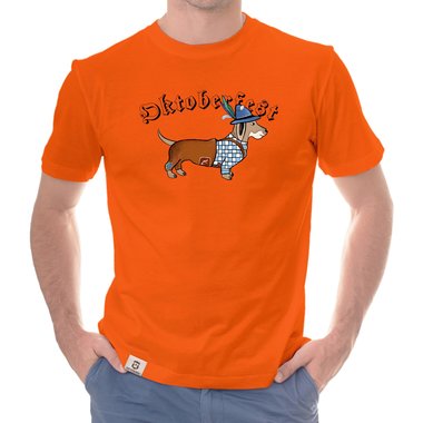 Herren T-Shirt - Oktoberfest Dackel trkis-schwarz XXXL