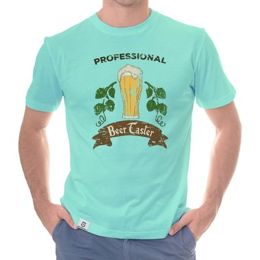 Herren T-Shirt - Professional Beer Taster trkis-dunkelbraun XXXL
