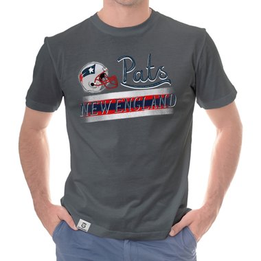 Herren T-Shirt - Pats - New England trkis-grau XXXL