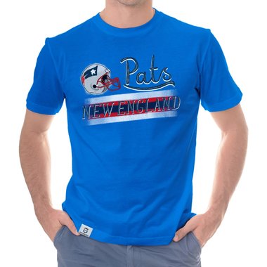 Herren T-Shirt - Pats - New England trkis-grau XXXL