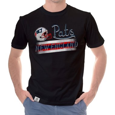 Herren T-Shirt - Pats - New England trkis-grau XXXL