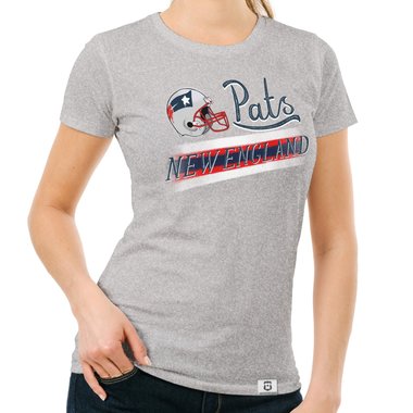 Damen T-Shirt - Pats - New England dunkelblau-grau S
