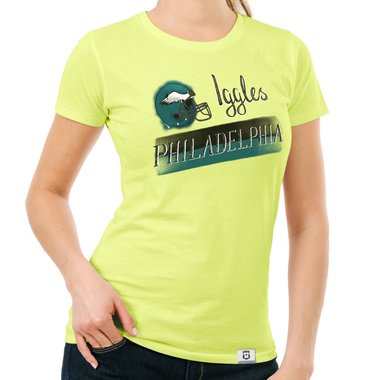 Damen T-Shirt - Iggles - Philadelphia gelb-grn XXL