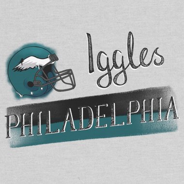 Damen T-Shirt - Iggles - Philadelphia gelb-grn XXL