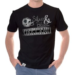 Herren T-Shirt - Silver & Black - Oakland